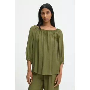 Answear.LAB bluza culoarea verde, neted imagine