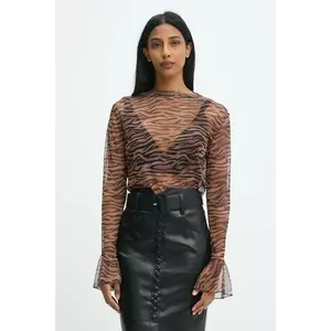 Answear.LAB bluza culoarea maro, modelator imagine