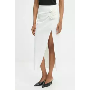 Answear.LAB fusta culoarea alb, maxi, drept imagine