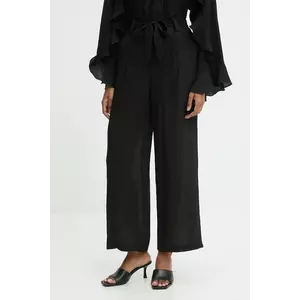 Answear.LAB pantaloni culoarea negru, lat, high waist imagine