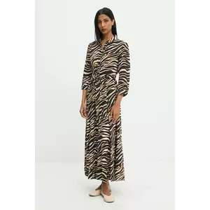 Answear.LAB rochie culoarea maro, maxi, drept imagine