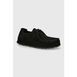 Birkenstock pantofi de piele intoarsa Utti Lace culoarea negru, 1028597 imagine