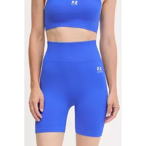 P.E Nation pantaloni scurți de antrenament Restore Seamless culoarea negru, uni, high waist, 243S296 imagine