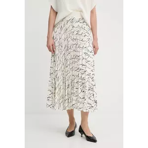 Karl Lagerfeld fustă culoarea alb, midi, evazați, A3W12016 imagine