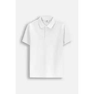 Coccodrillo tricou polo copii culoarea alb, uni, EVERYDAY BOY imagine