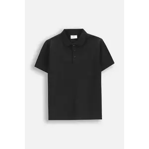 Coccodrillo tricou polo copii culoarea negru, uni, EVERYDAY BOY imagine