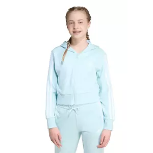 adidas bluză copii culoarea turcoaz, cu glugă, cu imprimeu, JY4984 imagine
