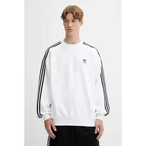 adidas Originals bluză Oversize Crew culoarea alb, cu imprimeu, JY1404 imagine