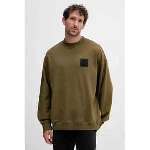 Just Cavalli hanorac de bumbac culoarea verde, cu imprimeu, 79OAIT05 CF500 imagine