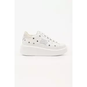 Karl Lagerfeld sneakers din piele ANAKAPRI culoarea alb, KL63528 imagine