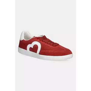 Love Moschino sneakers din piele întoarsă culoarea roșu, JA15112G1NIG0500 imagine