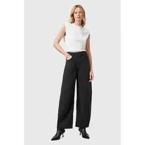 AllSaints pantaloni JETT culoarea negru, lat, high waist, W077TC imagine