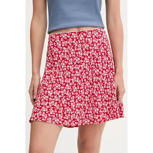 Tommy Jeans fustă culoarea roșu, mini, evazați, DW0DW20981 imagine