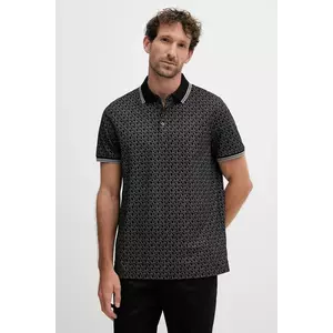 Michael Kors polo de bumbac culoarea negru, cu imprimeu, CS550V85KS imagine