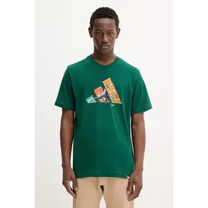 adidas tricou din bumbac Doodle Hunt Skate Graphic T-Shirt culoarea verde, cu imprimeu, JM6500 imagine
