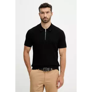Michael Kors polo de bumbac culoarea negru, uni, CT560GT469 imagine
