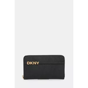 Dkny portofel de piele culoarea negru, R521KM28 imagine