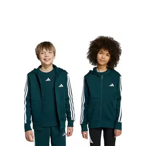 adidas bluză copii culoarea verde, cu glugă, uni, JY4978 imagine