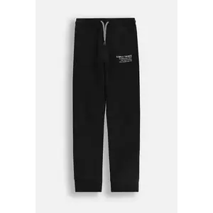 Coccodrillo pantaloni de trening pentru copii culoarea negru, uni, EVERYDAY BOY imagine