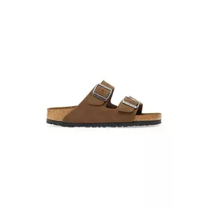 Birkenstock papuci din piele Arizona culoarea maro, 1030863 imagine