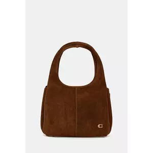 Coach geantă de mână din piele întoarsă Lana culoarea maro, CBZ96 imagine