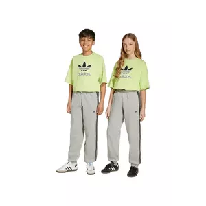 adidas Originals pantaloni de trening pentru copii culoarea gri, melanj, JW1090 imagine