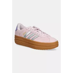 adidas sneakers din piele întoarsă VL COURT BOLD culoarea roz, JQ4556 imagine