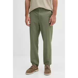 BOSS pantaloni din lână culoarea verde, cu fason chinos, 50546063 imagine