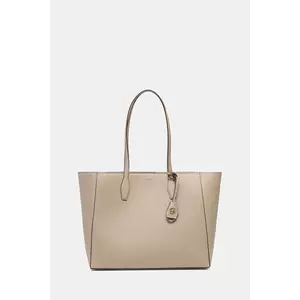 BOSS poșetă de piele culoarea bej, 50547750 imagine