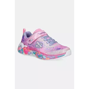 Skechers sneakers pentru copii ETERNAL HEART LIGHTS culoarea roz, 302696L imagine