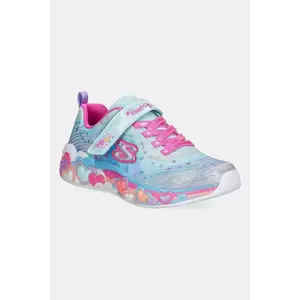 Skechers sneakers pentru copii ETERNAL HEART LIGHTS culoarea turcoaz, 302696L imagine