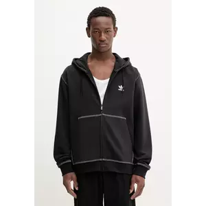 adidas Originals bluză Essentials culoarea negru, cu glugă, uni, JW0969 imagine