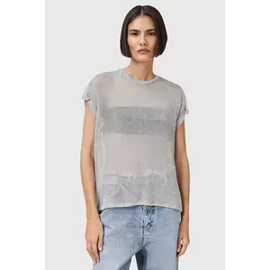 AllSaints bluză THEA culoarea argintiu, W207JC imagine