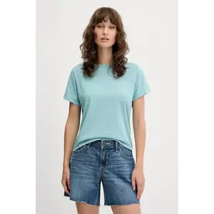 Abercrombie & Fitch tricou din bumbac culoarea turcoaz, KI139-5527 imagine