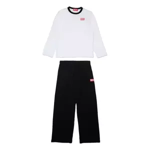 Diesel pijama copii UNPER PYJAMA culoarea negru, cu imprimeu, J02503 imagine