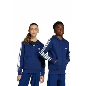 adidas bluză copii culoarea bleumarin, cu glugă, cu imprimeu, JY4980 imagine