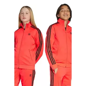 adidas Originals bluză copii culoarea roșu, cu imprimeu, JV8585 imagine