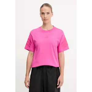 adidas tricou din bumbac Future Icons culoarea roz, JE3713 imagine