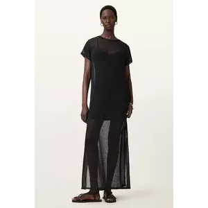 AllSaints rochie THEA culoarea negru, maxi, drept, W236DC imagine