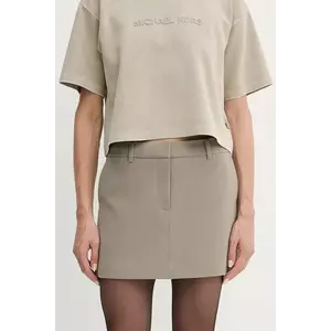 MICHAEL Michael Kors fustă culoarea maro, mini, drept, MF470FEENX imagine