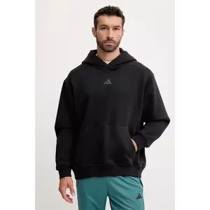 adidas Performance hanorac de antrenament POWER culoarea negru, cu glugă, uni, JZ6248 imagine