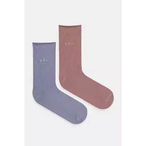 adidas Originals șosete Trefoil 2-pack culoarea portocaliu, JW8001 imagine