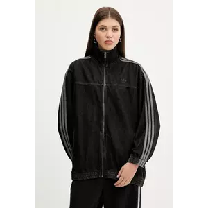 adidas Originals geacă jeans Denim Os TT culoarea negru, de tranziție, oversize, JY2897 imagine