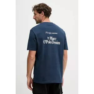 Marc O'Polo tricou din bumbac culoarea bleumarin, cu imprimeu, 5000006584 imagine