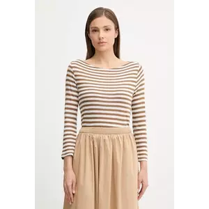 United Colors of Benetton longsleeve din amestec de in culoarea maro, 38O0D109X imagine