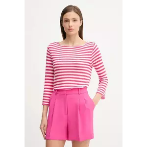 United Colors of Benetton longsleeve din amestec de in culoarea roz, 38O0D109X imagine