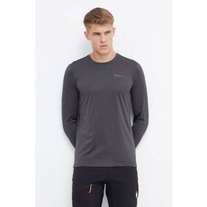 Jack Wolfskin longsleeve sport Sky Thermal culoarea gri, melanj, 1808682 imagine