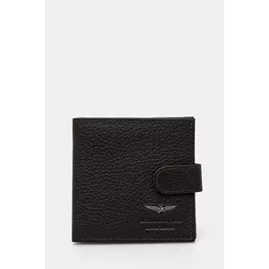 Aeronautica Militare portofel de piele barbati, culoarea maro imagine