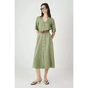 Medicine rochie culoarea verde, midi, evazați imagine