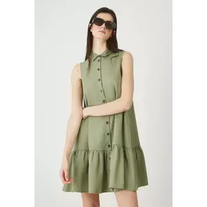 Medicine rochie culoarea verde, mini, oversize imagine